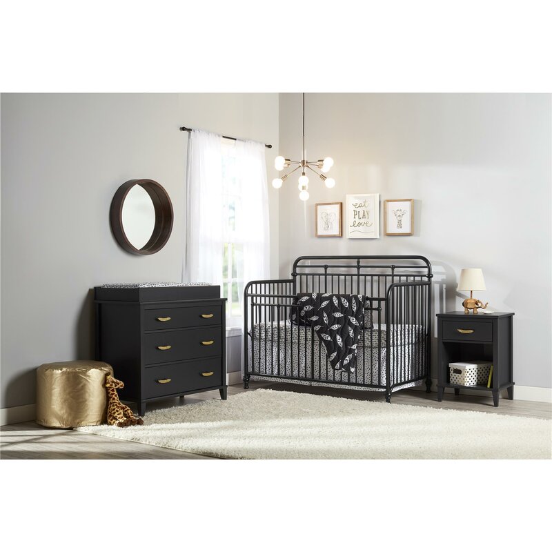 Black Monarch Hill 3-in-1 Convertible Crib