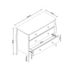 Black Mondragon 3 Drawer 37.99'' W Dresser CYB299