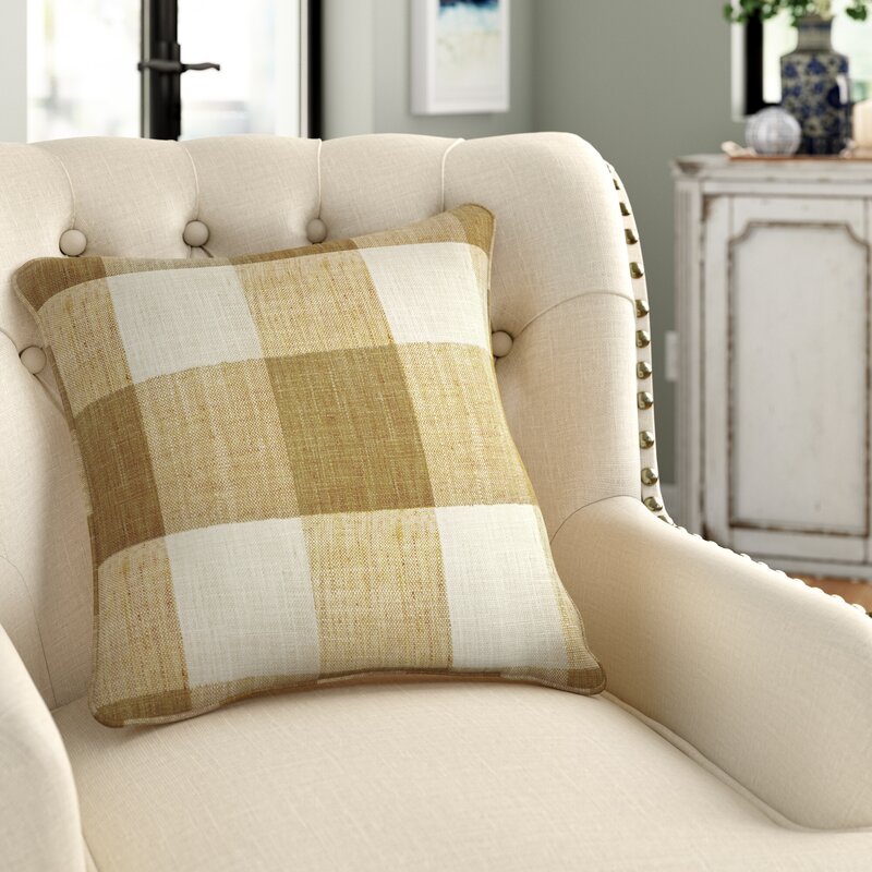 16.5" x 16.5" Monette Check Throw Pillow (SET OF 2)