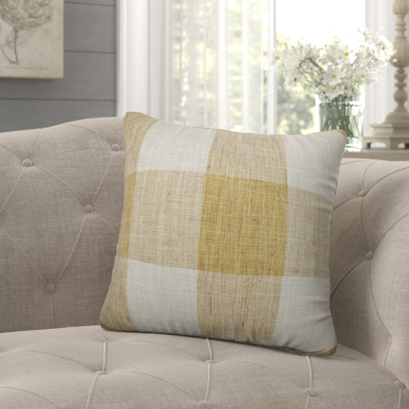 16.5" x 16.5" Monette Check Throw Pillow (SET OF 2)