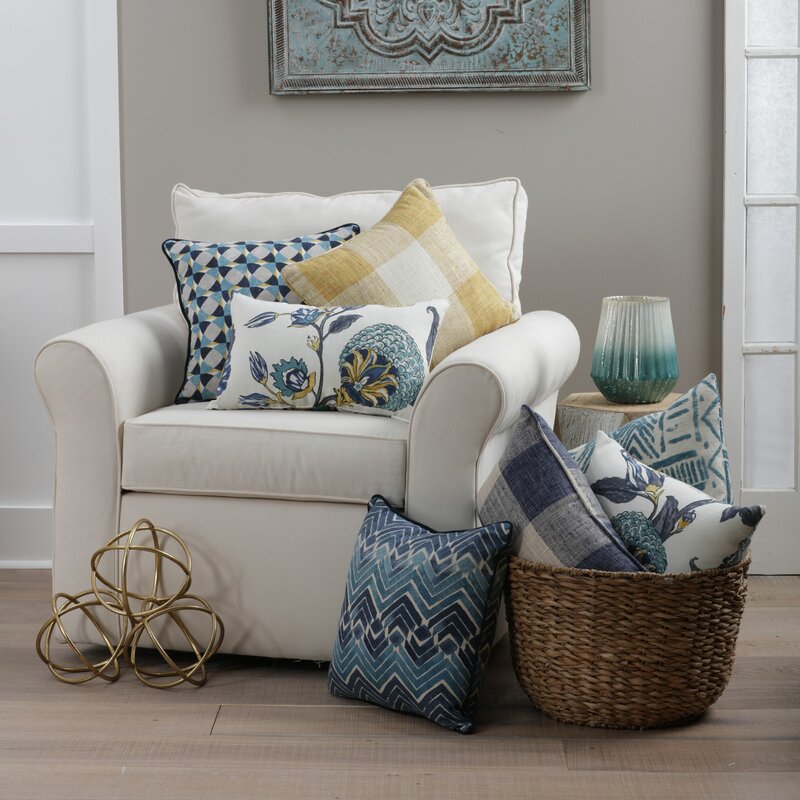 16.5" x 16.5" Monette Check Throw Pillow (SET OF 2)