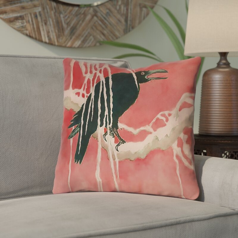 16" x 16" Montreal Crow and Willow 100% Cotton Throw Pillow LC694