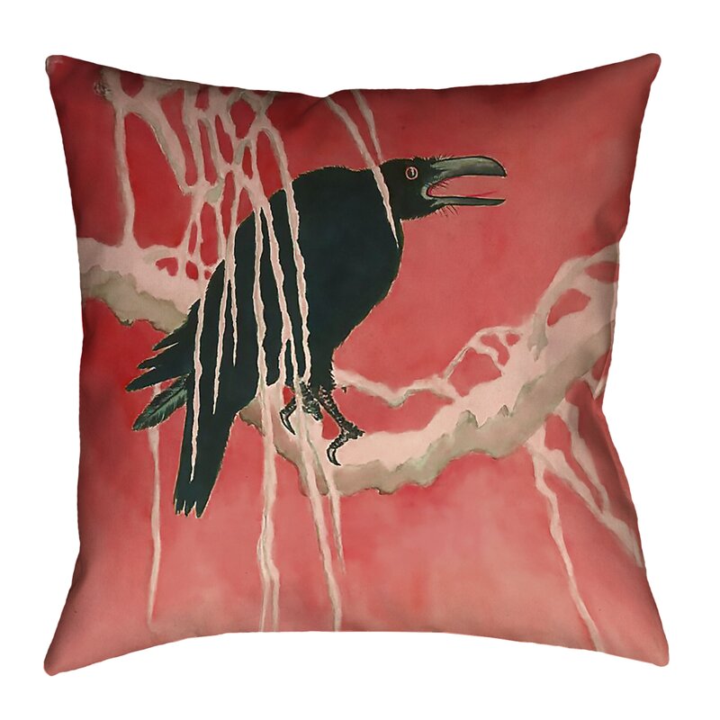 16" x 16" Montreal Crow and Willow 100% Cotton Throw Pillow LC694