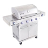4 - Burner Liquid Propane Infrared 72000 BTU Gas Grill with Side Burner and Cabinet
