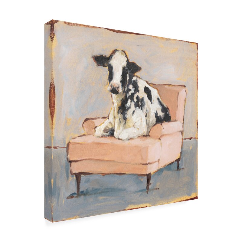 35" H x 35" W x 2" D Moo-ving In II by Ethan Harper - Wrapped Canvas Painting Print K8688