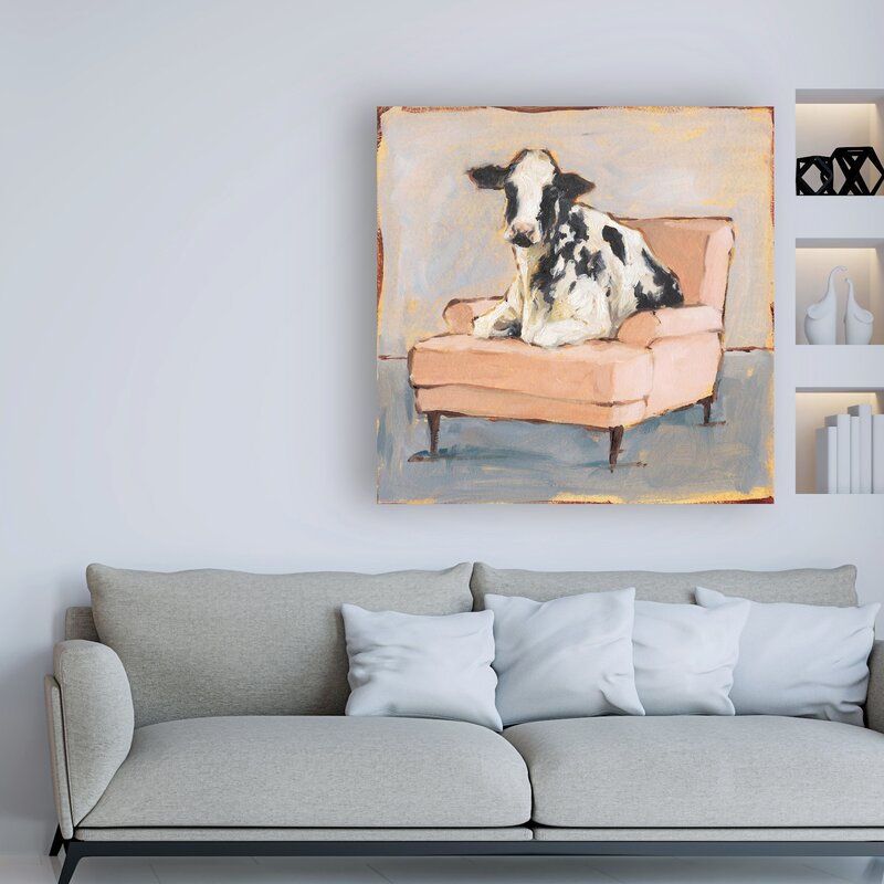 35" H x 35" W x 2" D Moo-ving In II by Ethan Harper - Wrapped Canvas Painting Print K8688
