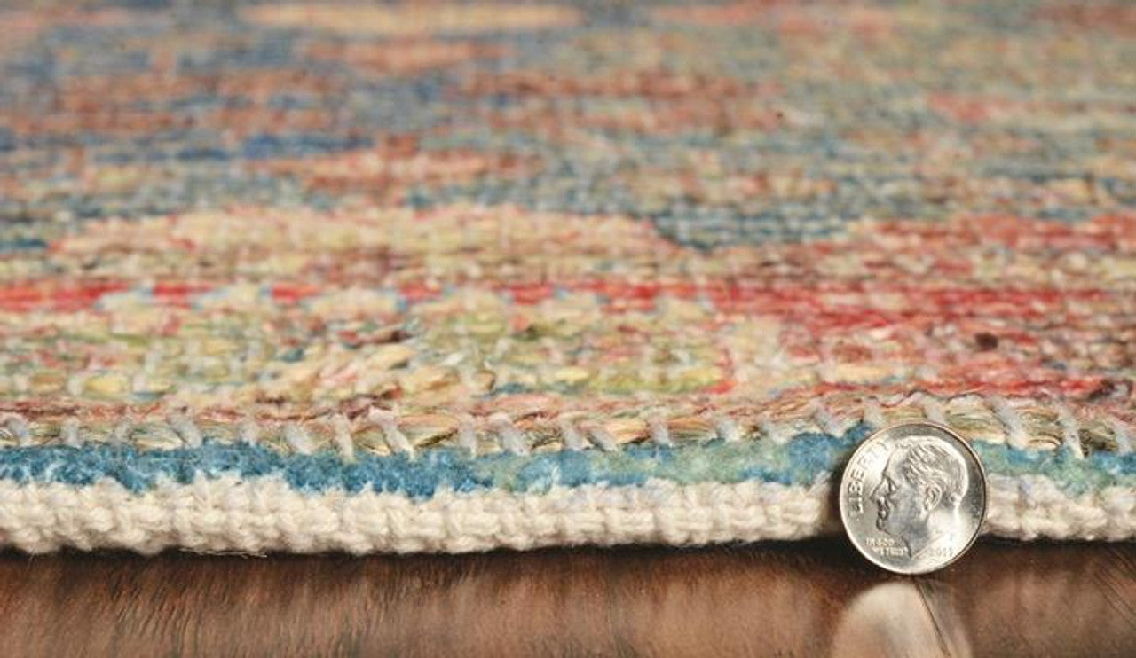 Blue/Red Traditions Area Rug, 5ft x 7ft
