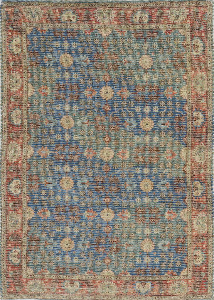 Blue/Red Traditions Area Rug, 5ft x 7ft