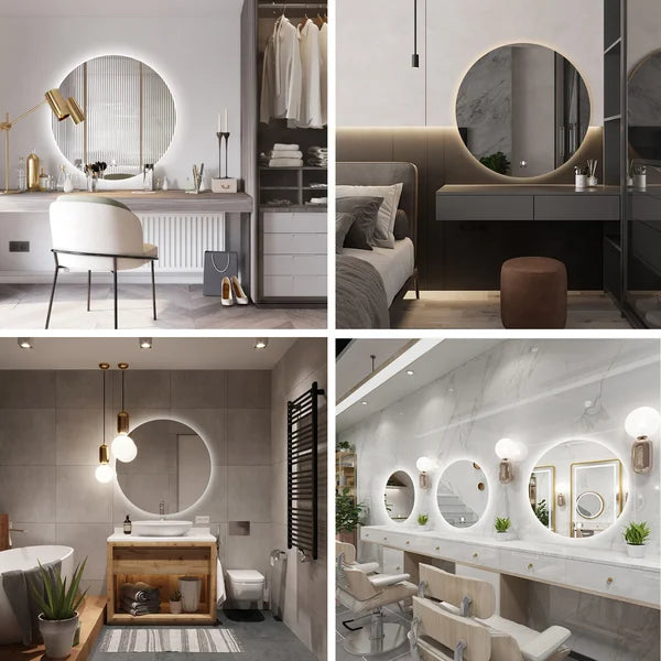 24" x 24" Motion Sensor Modern & Contemporary Frameless Lighted Bathroom / Vanity Mirror