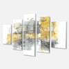 'Moving in and Out of Traffic II Yellow Gray' Print Multi-Piece Image on Canvas K8258