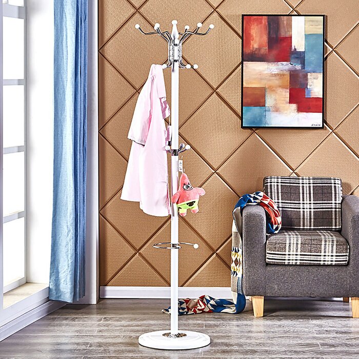 66.9'' H x 15'' W x 15'' D Mtmere 15'' Wide 16 - Hook Freestanding Coat Rack