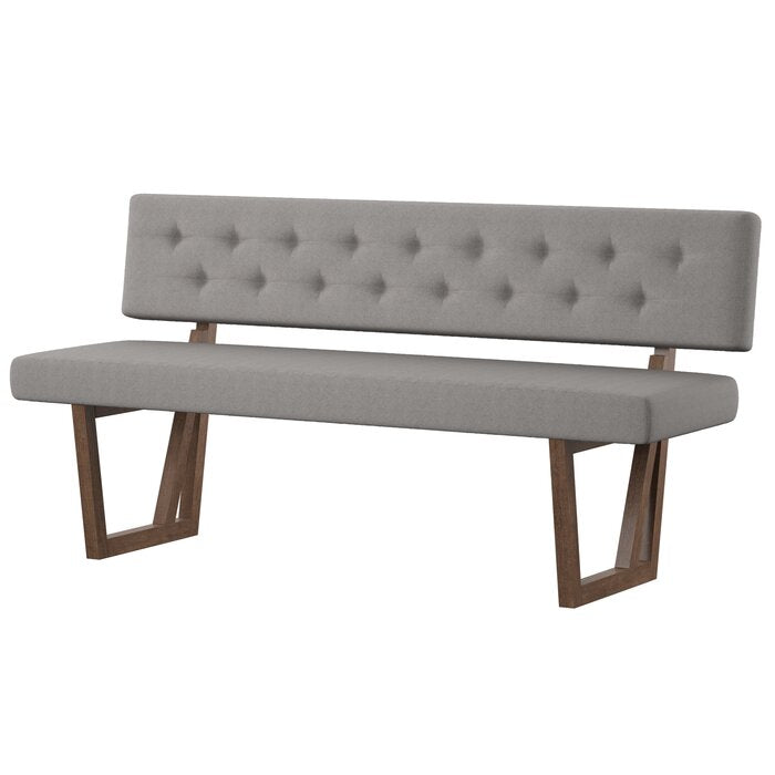 Medium Gray Mukai Upholstered Bench (HA624)