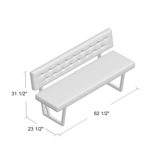 Medium Gray Mukai Upholstered Bench (HA624)