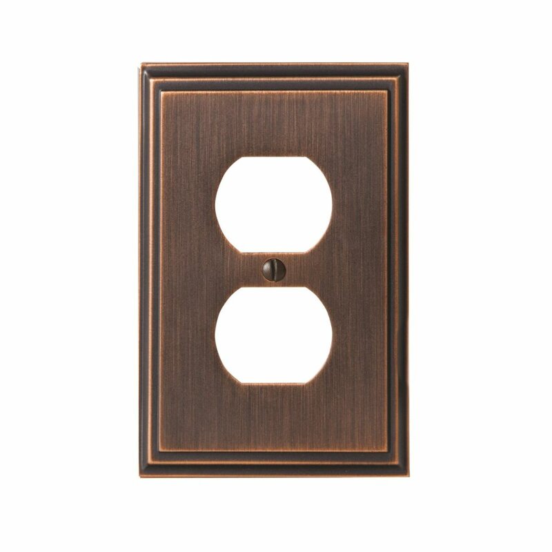 Oil-Rubbed Bronze Mulholland 1-Gang Duplex Outlet Wall Plate