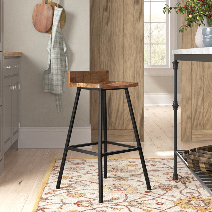 Muriel Solid Wood 27" Counter Stool (Set of 2)