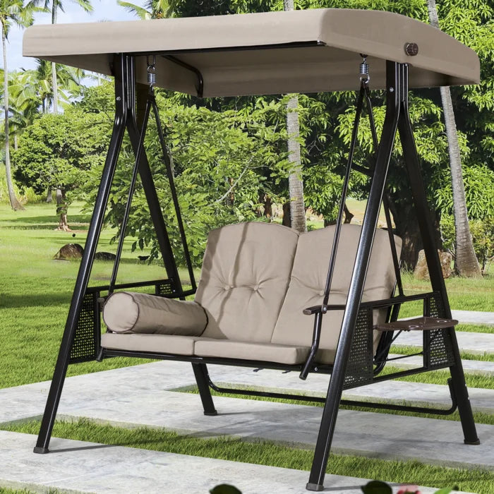 Musa 2 seat outdoor online porch swing with stand