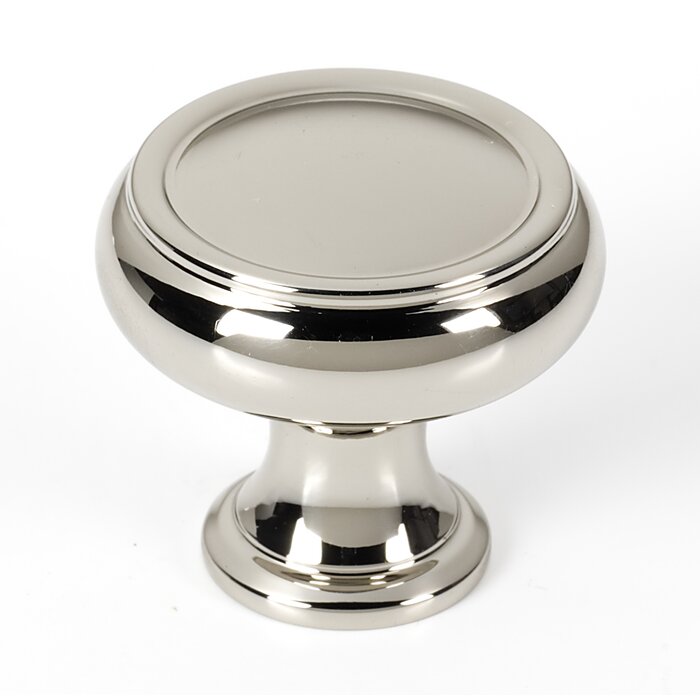 1.25" H x 1.25" W x 1.125" D Polished Nickel Mushroom Knob, (Set of 3)