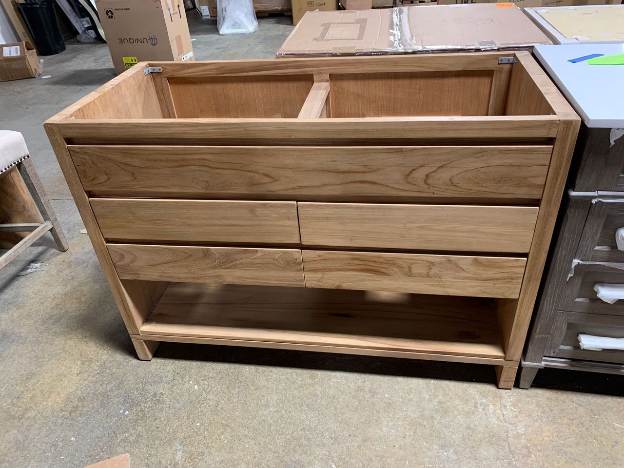 Avanity Kai  Natural Teak 48" Vanity Cabinet - BASE ONLY