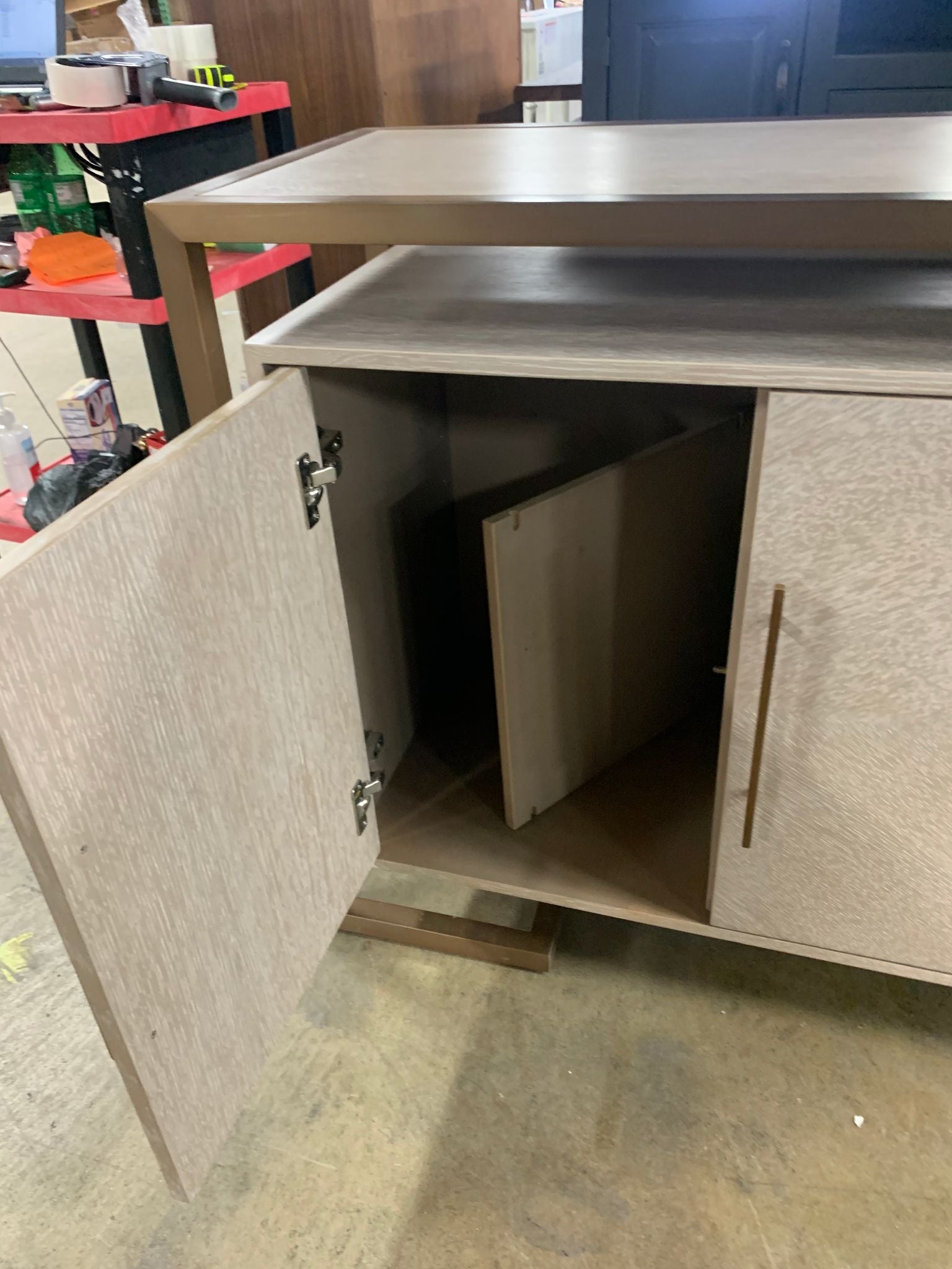 Ebony Almond Courtdale 60'' Wide 3 Drawer Sideboard