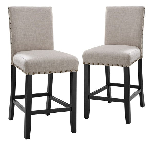 2 New Classic Furniture Crispin Natural Beige Counter Height Chairs (set of 2) KB1194-A5-B1-P2