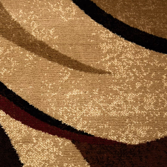 Nadell Abstract Area Rug in Brown/Beige, Rectangle 1'6.9" x 2'8"