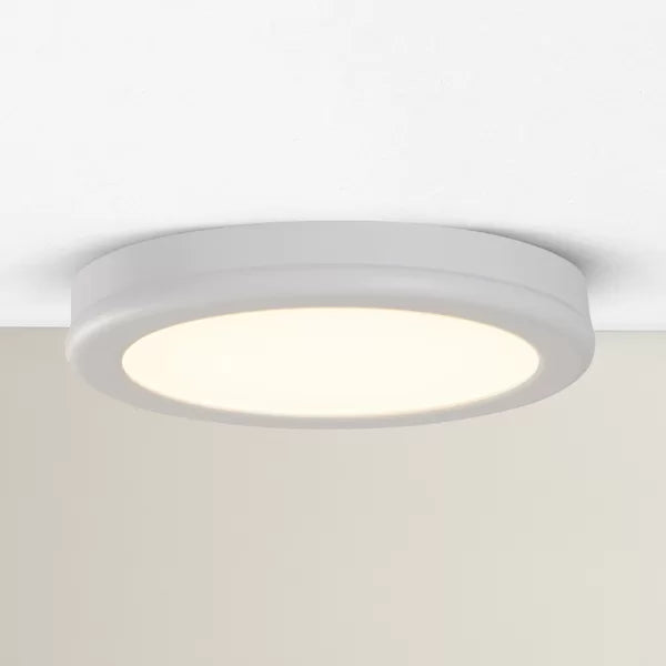 0.88" H x 10" W x 10" D White Nagao 1 - Light Simple Circle Flush Mount