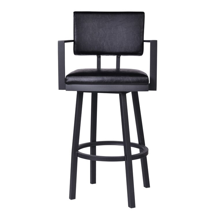 Black Nakagawa Bar & Counter Swivel Stool MG284