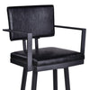 Black Nakagawa Bar & Counter Swivel Stool MG284