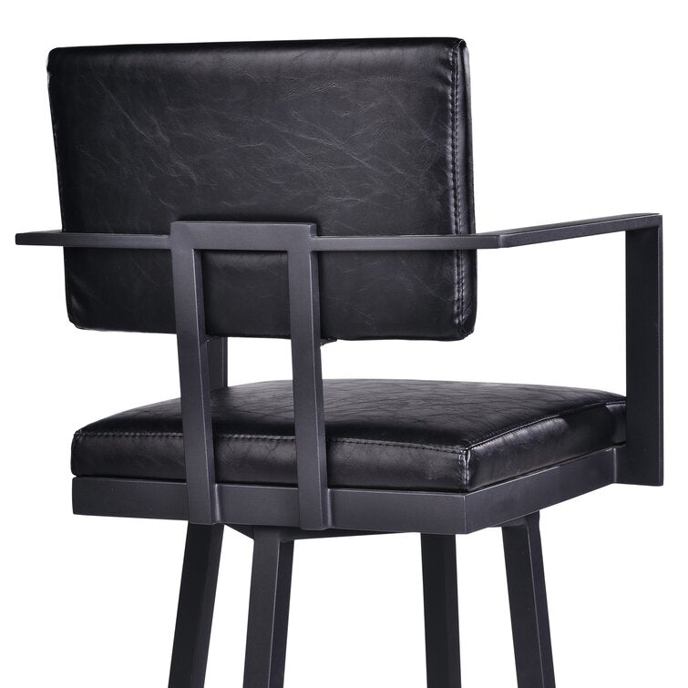 Black Nakagawa Bar & Counter Swivel Stool MG284