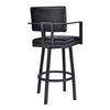 Black Nakagawa Bar & Counter Swivel Stool MG284