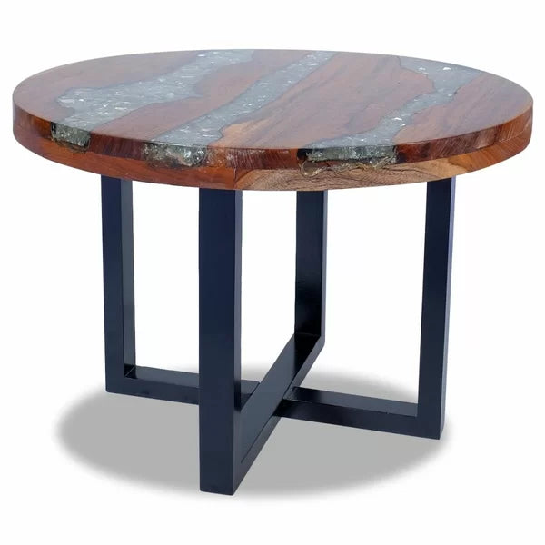 Narron solid wood cross legs coffee top table williston forge