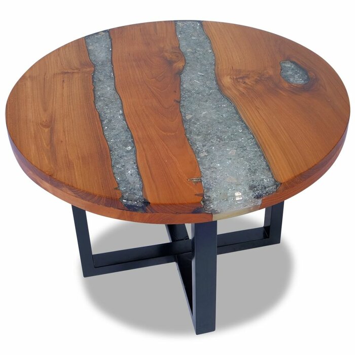 Narron Solid Wood Cross Legs Coffee Table #HA227