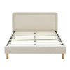 Beige Nassau Queen Upholstered Low Profile Platform Bed KB832