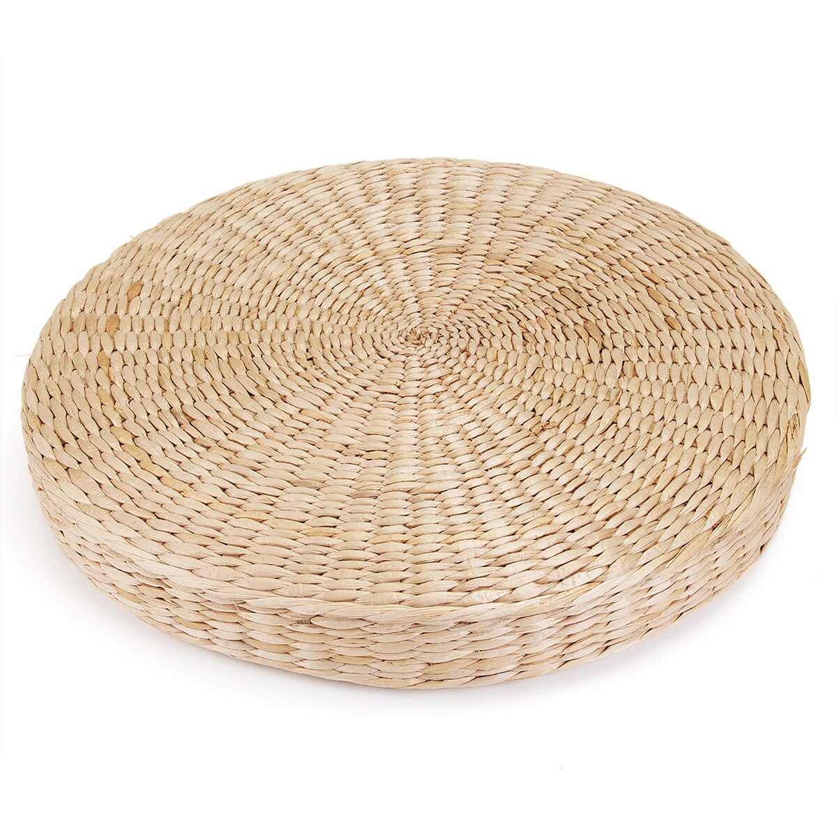 Beige Natural Straw Meditation Outdoor Seat Cushion ee1543