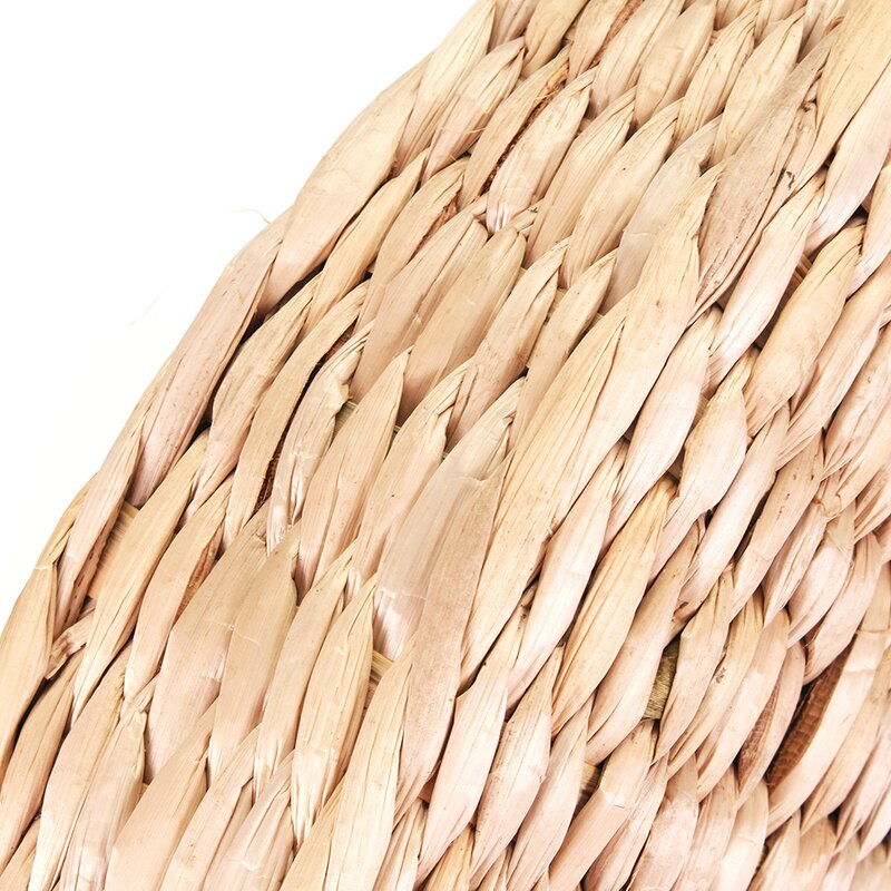 Beige Natural Straw Meditation Outdoor Seat Cushion ee1543