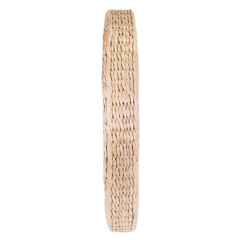 Beige Natural Straw Meditation Outdoor Seat Cushion ee1543