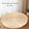 Beige Natural Straw Meditation Outdoor Seat Cushion ee1543
