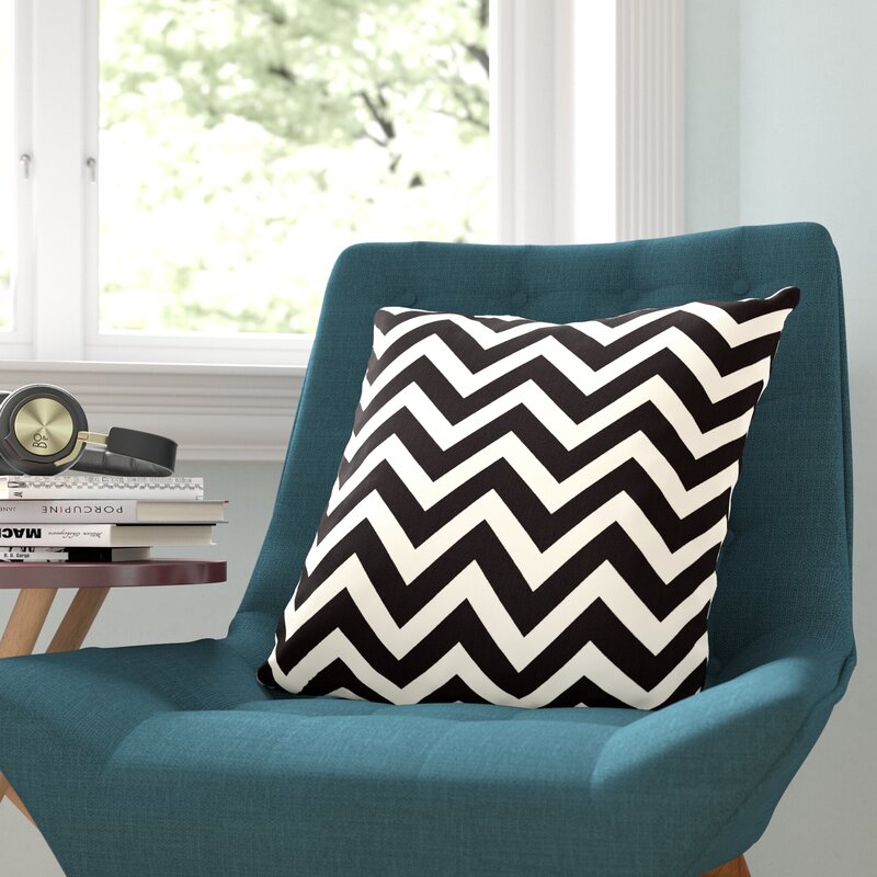 Black Navua Square Cotton Pillow Cover & Insert (Set of 2) B67-VS156