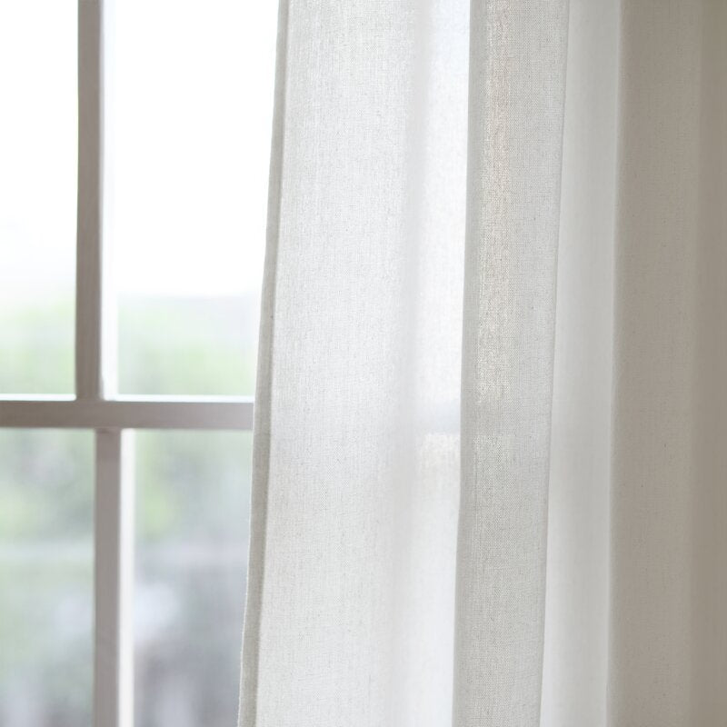 45" x 84" Nayeli Cotton Blend Solid Color Curtain Panels (Set of 2)