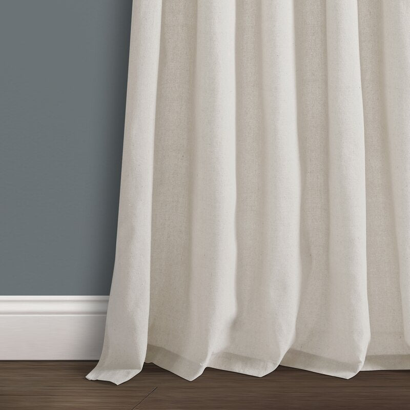 45" x 84" Nayeli Cotton Blend Solid Color Curtain Panels (Set of 2)