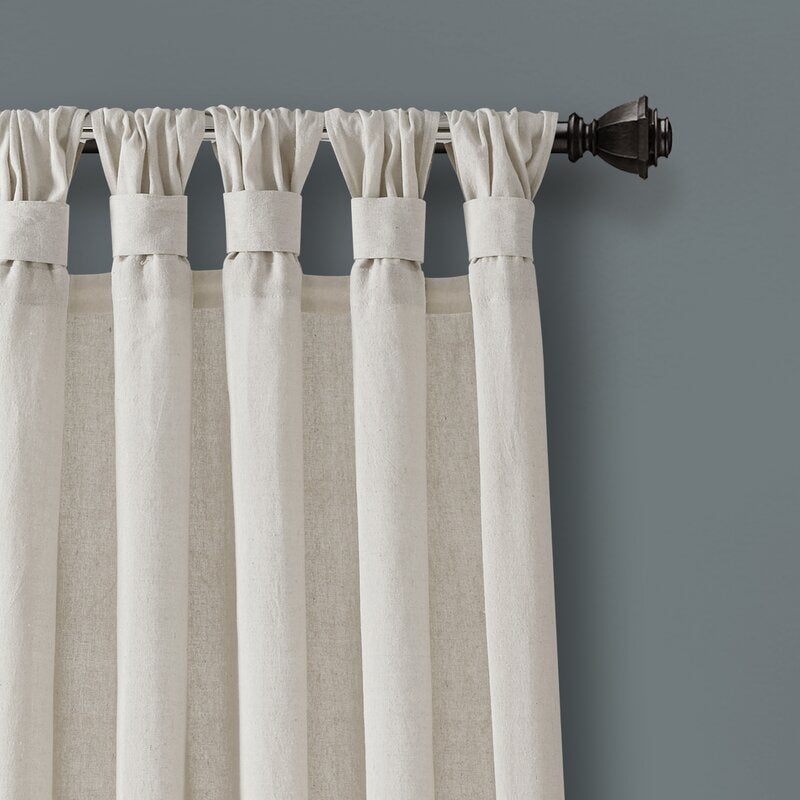 45" x 84" Nayeli Cotton Blend Solid Color Curtain Panels (Set of 2)