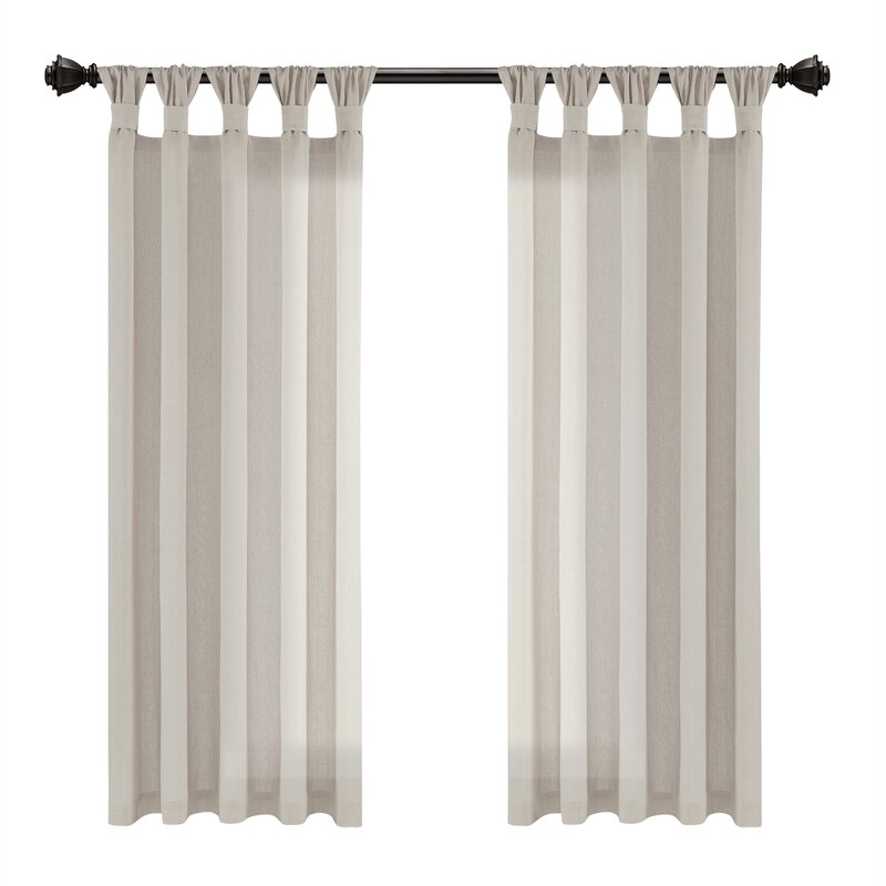 45" x 84" Nayeli Cotton Blend Solid Color Curtain Panels (Set of 2)