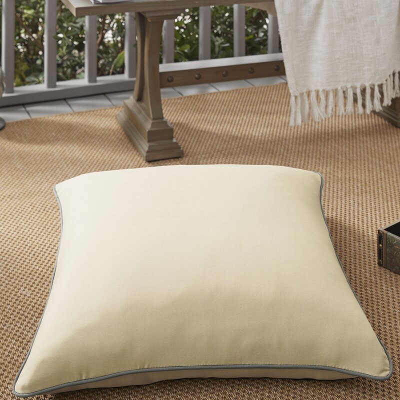Beige Nazario Outdoor Square Pillow Cover & Insert " 26'' H x 26'' W x 5'' D"