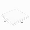 Beige Nazario Outdoor Square Pillow Cover & Insert 