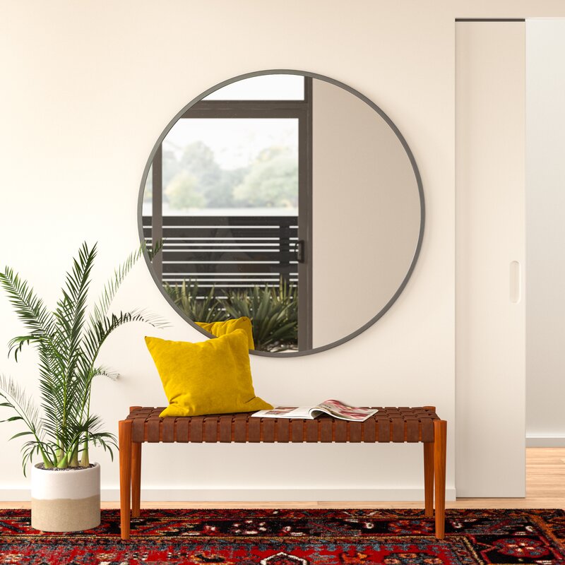 28" x 28" Silver Needville Modern & Contemporary Accent Mirror VB344