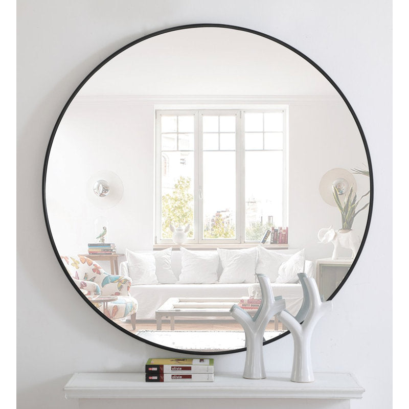 48" x 48" Needville Round Metal Wall Mirror