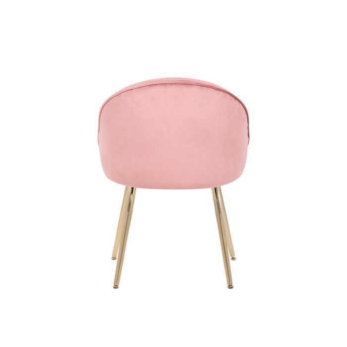 Nesmith Velvet Upholstered Side Chair Rose Single Chair