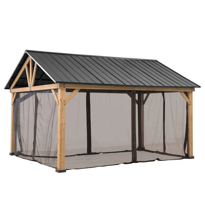 156" W x 180" D Netting Universal Gazebo Screen (Set of 2)