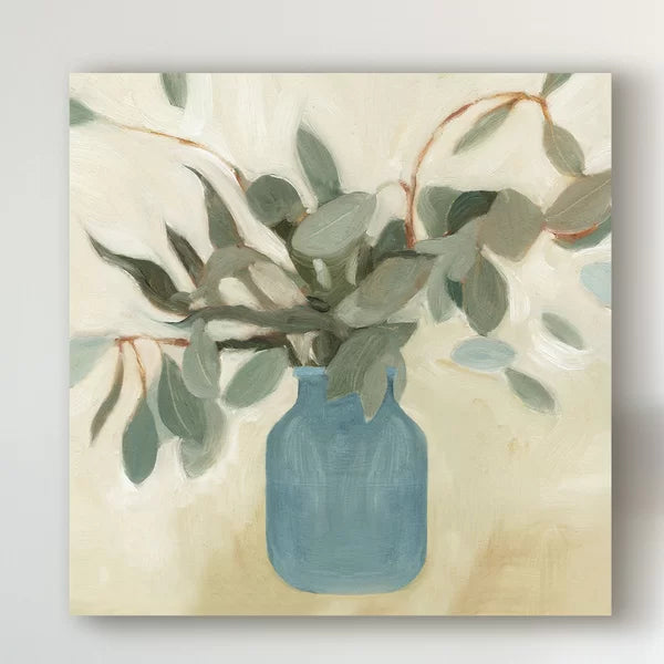 18" H x 18" W x 2" D Neutral Arrangement II by Emma Scarvey - Painting on Canvas