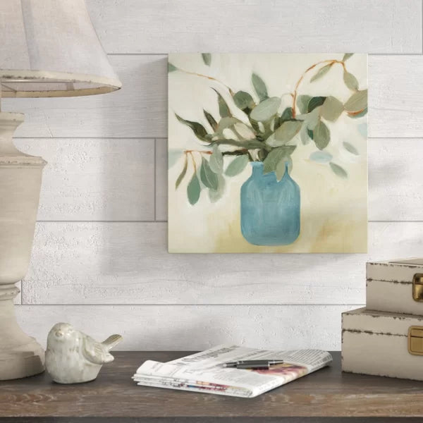 18" H x 18" W x 2" D Neutral Arrangement II by Emma Scarvey - Painting on Canvas
